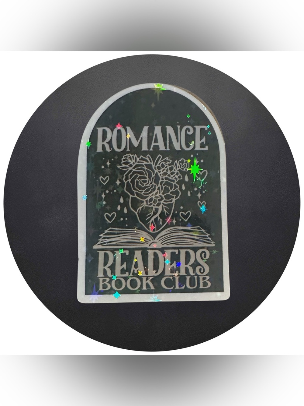 5 for $5 Romance Readers Book Club Vinyl Holographic Sticker